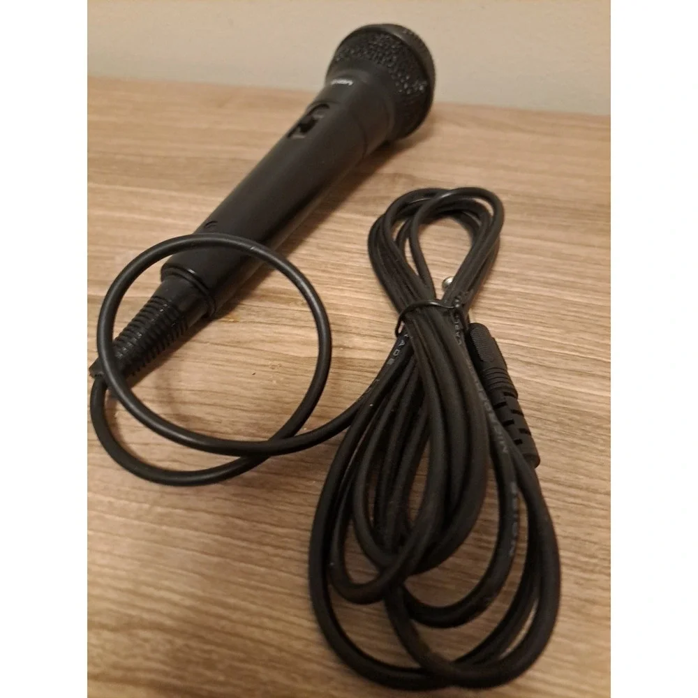 ION Wired Microphone Only with On/Off Button Mic Cable Cord Black Untested